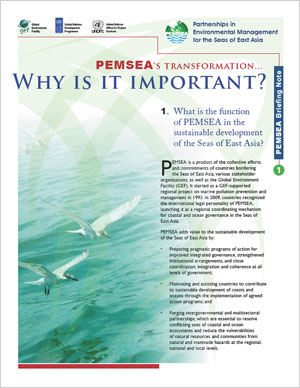 PEMSEA's Transformation Why Is It Important