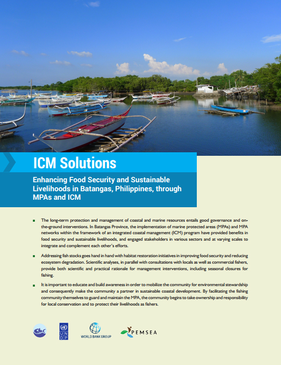 Enhancing Food Security and Sustainable Livelihoods in Batangas, Philippines, through MPAs and ICM