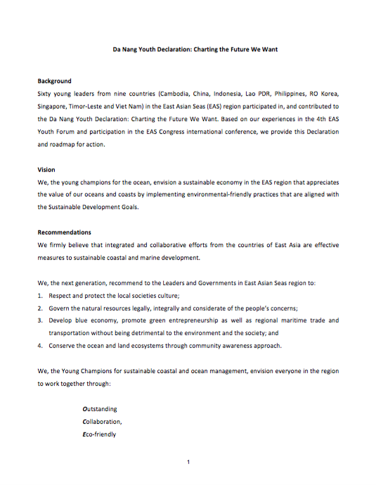 Fourth EAS Youth Declaration